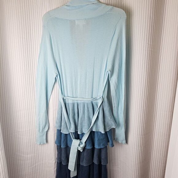Matilda Jane Blue Tiered‎ Ruffle Cardigan Belted Small Sweater Top - Picture 6 of 6
